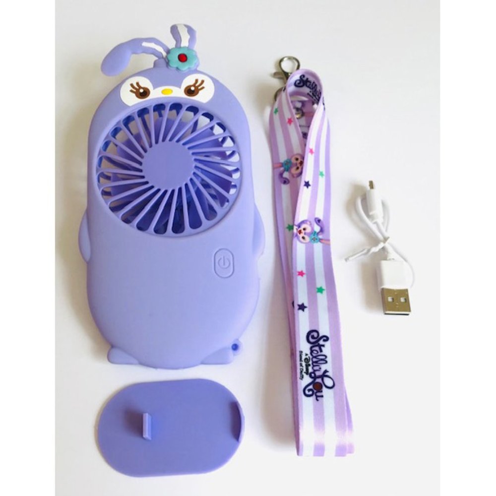Portable USB Rechargeable Handheld Pocket Mini Fan Purple